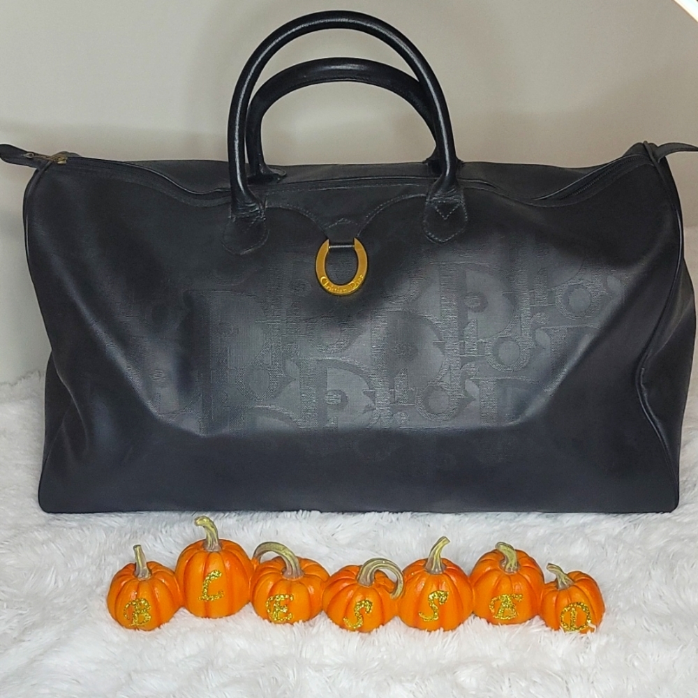 100% Original Christian Dior 55 Vintage Boston Travel Bag